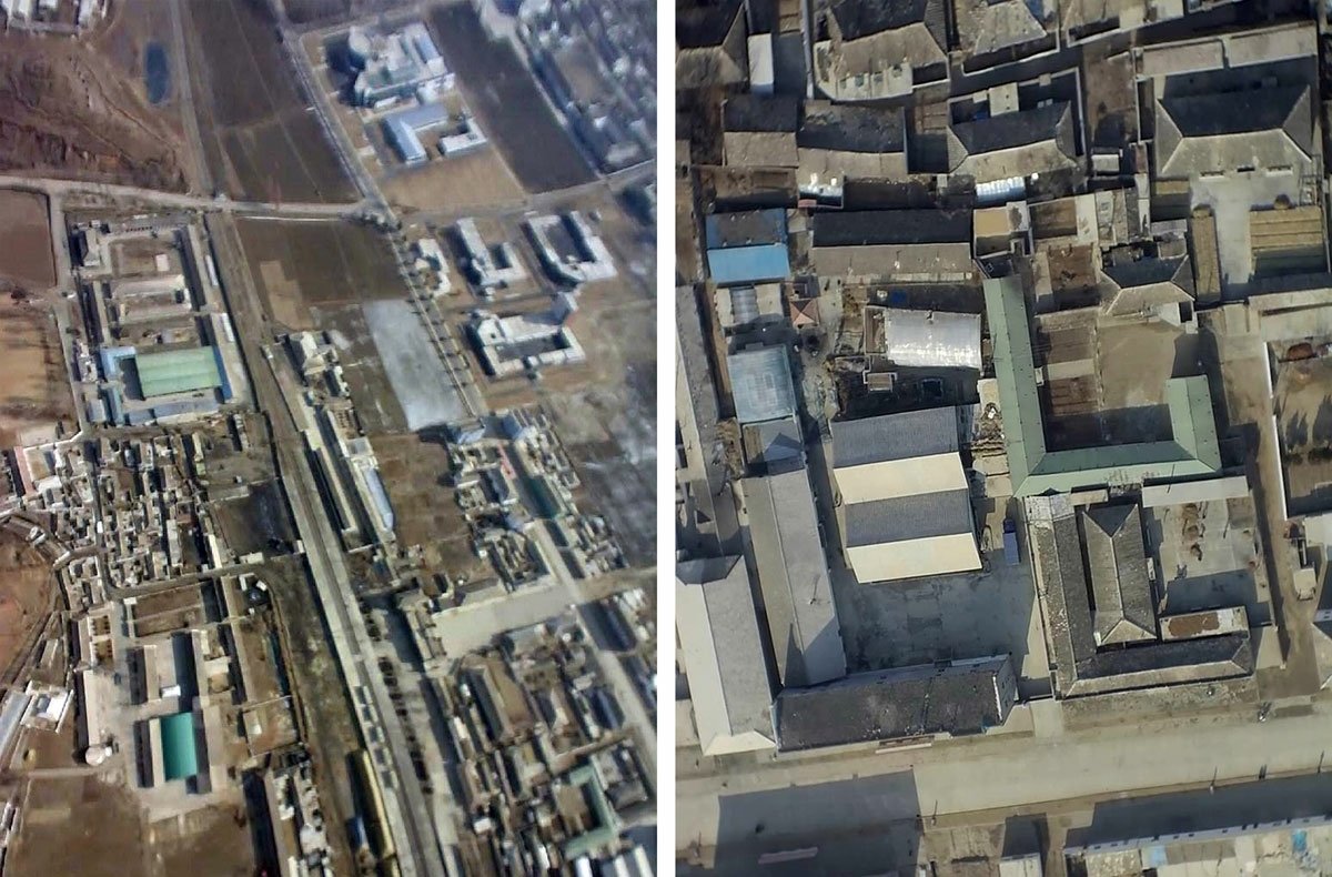 사진은 무인기에 설치된 촬영 및 가종 장치들. 사진은 무인기에 기록된 개성시 개풍구역일대를 촬영한 자료의 일부 (평양 노동신문=뉴스1)