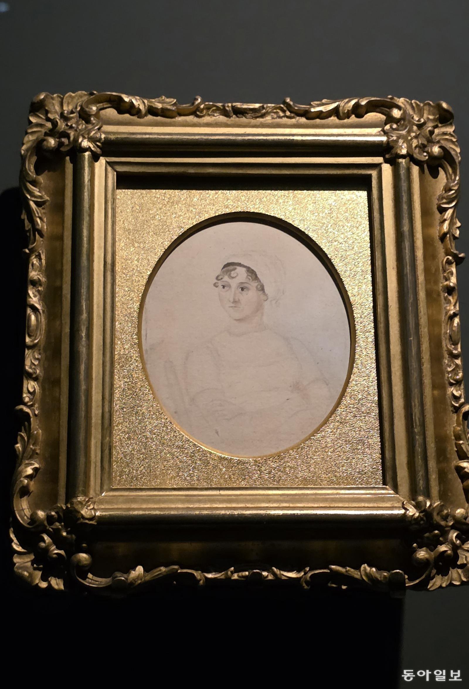 언니 카산드라가 그린 제인 오스틴. 뒷모습을 그린 한 점을 제외하면 현존하는 유일한 제인 오스틴의 초상화다.