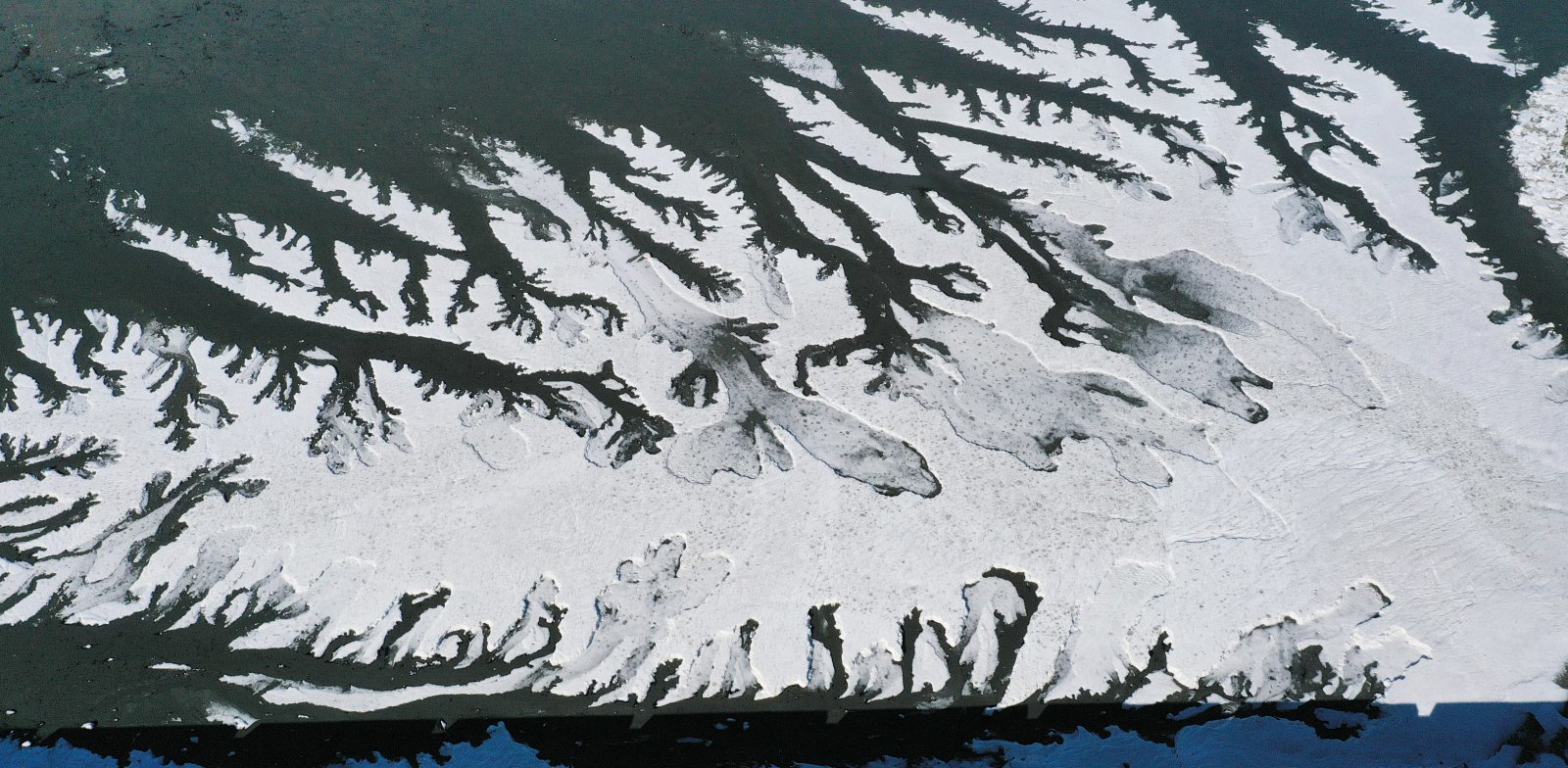 강추위가 찾아온 8일 경기 화성시 우정읍 매향리 포구 갯벌이 꽁꽁 얼어있다. 2026.01.08.  [화성=뉴시스]