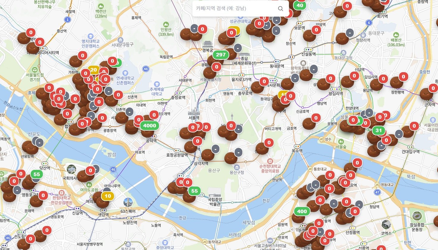 두쫀쿠맵(화면 캡처)