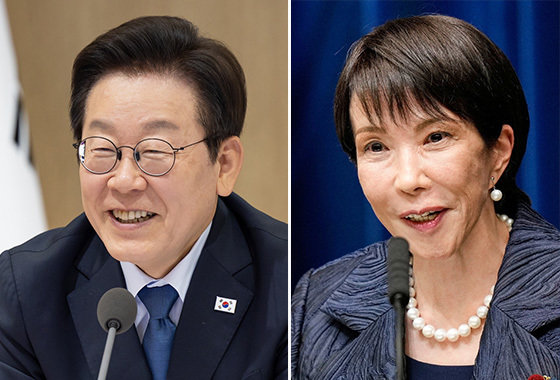 이재명 대통령(왼쪽)과 다카이치 사나에 일본 총리. News1