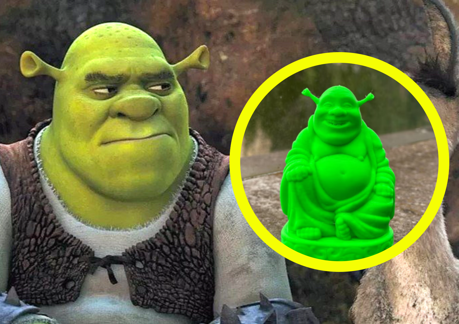 필리핀 마닐라의 한 여성이 4년 동안 슈렉 피규어를 부처상으로 착각해 매일 기도를 올린 사연이 공개됐다.  사진=뉴시스, Etsy shop 캡쳐