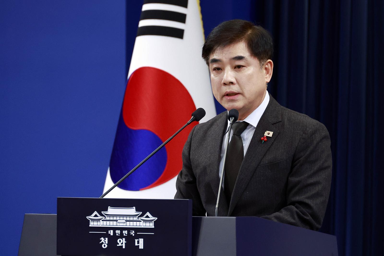 김병욱 청와대 정무비서관이 12일 춘추관에서 정당 지도부 오찬 간담회 일정 관련 브리핑을 하고 있다. 2026.1.12 청와대통신사진기자단