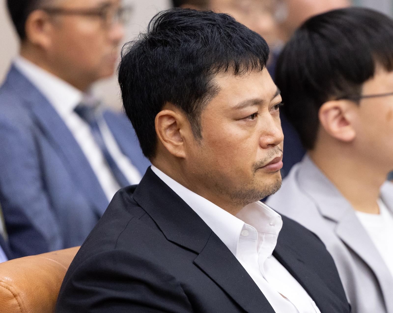 헬스 트레이너 겸 방송인 양치승이 국회 국토교통위원회 국정감사에 출석해 있다. 2025.10.13/뉴스1