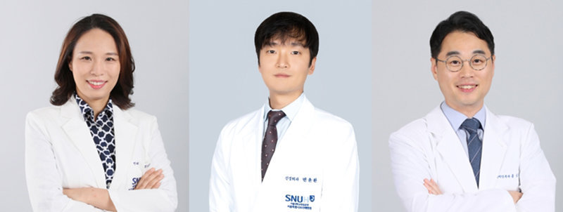 왼쪽부터 정호경 안과 교수, 변윤환 신경외과 교수, 홍승노 이비인후과 교수
