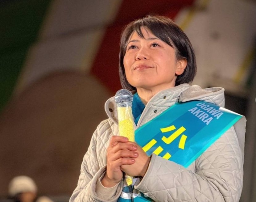 일본 군마현 마에바시시 시장 보궐선거에서 당선된 오가와 아키라 시장. X캡처