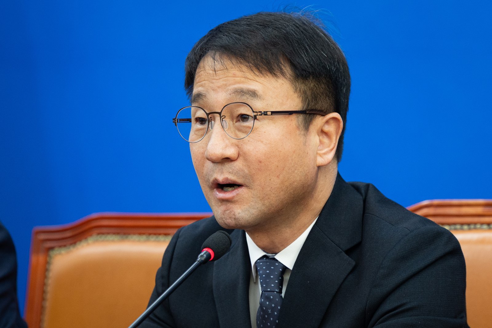 한병도 더불어민주당 원내대표가 지난 13일 서울 여의도 국회에서 열린 원내대책회의에서 모두 발언을 하고 있다. 2026.1.13/뉴스1