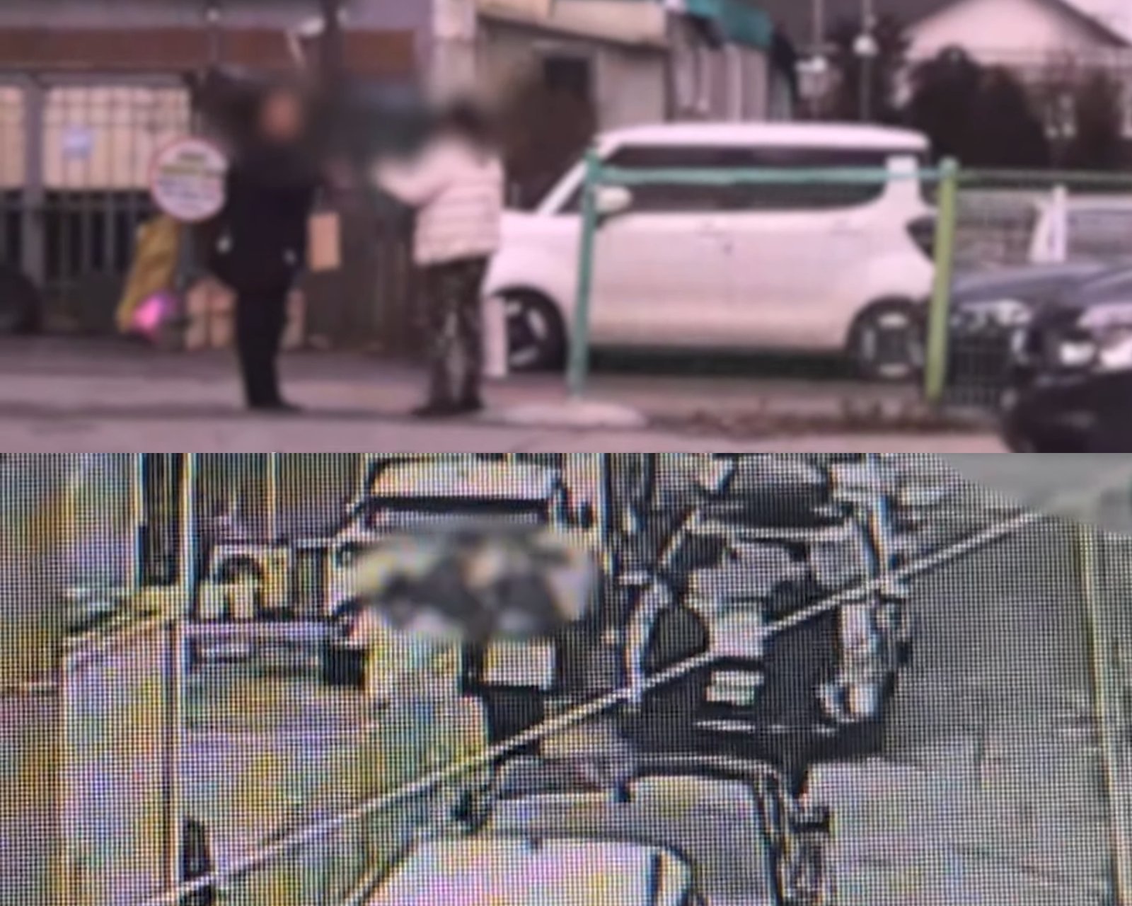 수거책과 만난 A 씨(위)와 현장을 급습하는 경찰들(아래). 경찰청 유튜브 갈무리