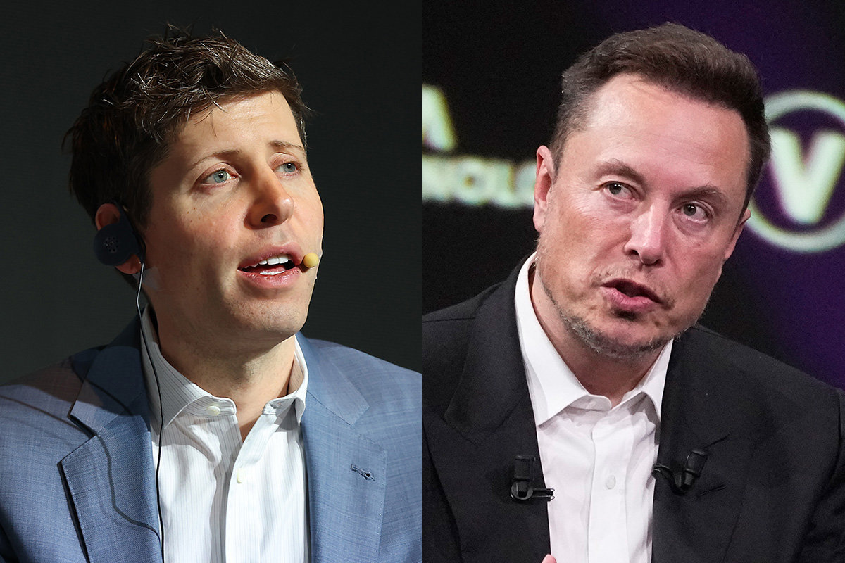 왼쪽부터 샘 올트먼, 일론 머스크.