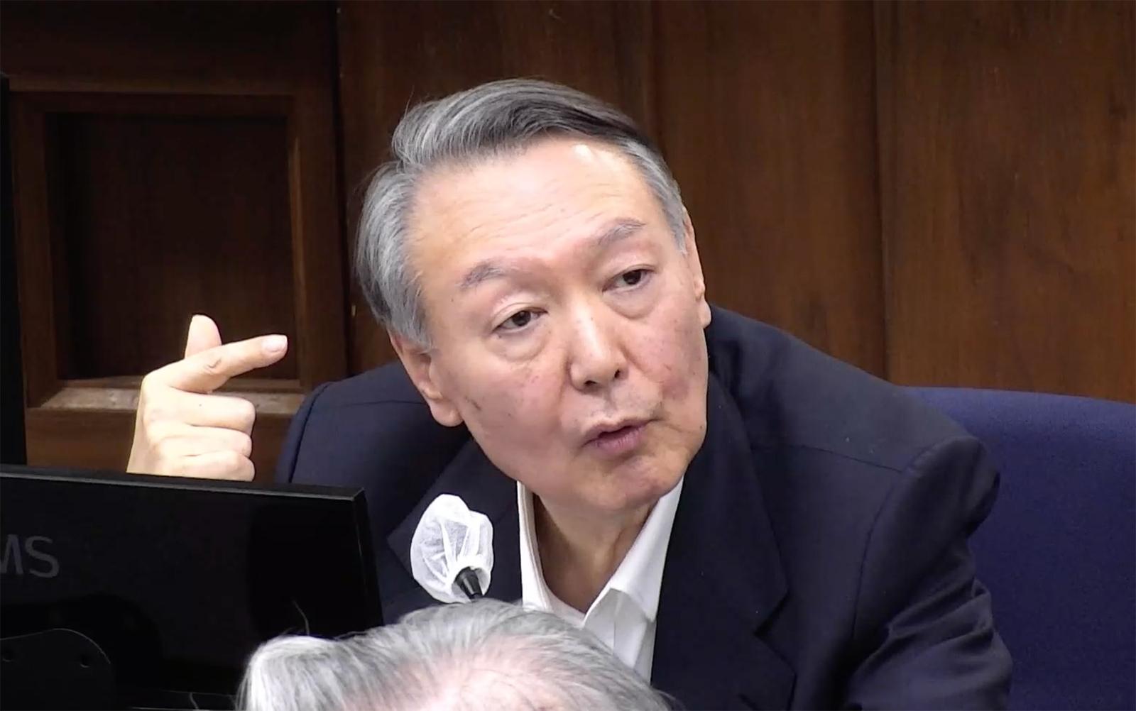 윤석열 전 대통령의 최후변론. 서울중앙지법 제공 화면 캡쳐