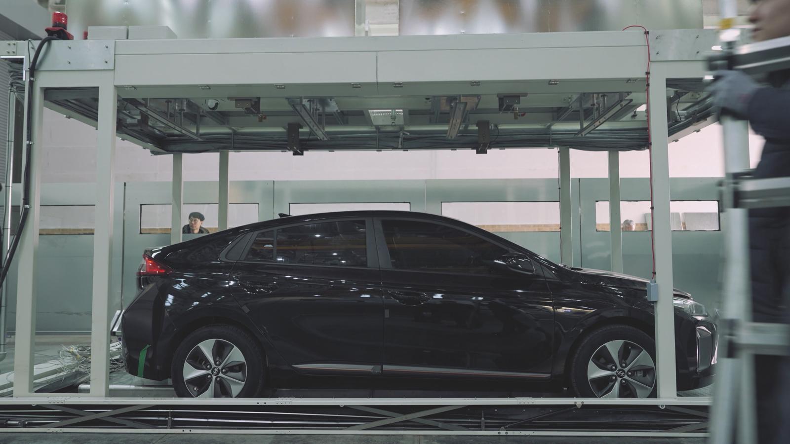 방화구역 내 실험 대상 전기차. 사진제공=거산이앤지