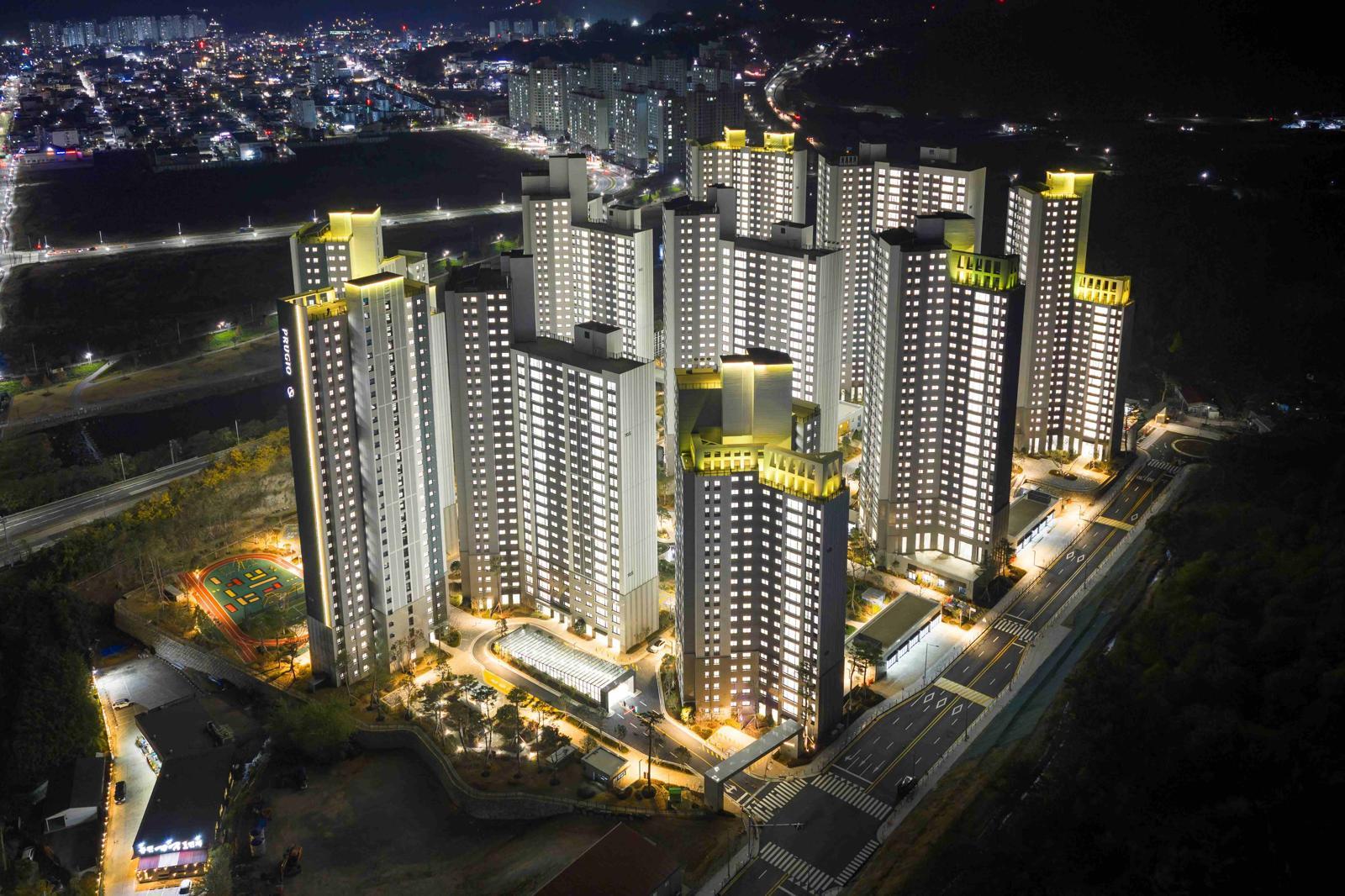 광양 푸르지오 센터파크 단지. 대우건설