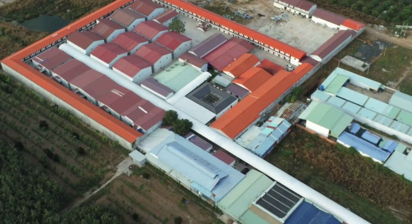 캄보디아 스캠단지를 드론으로 촬영한 모습. 국가정보원 제공