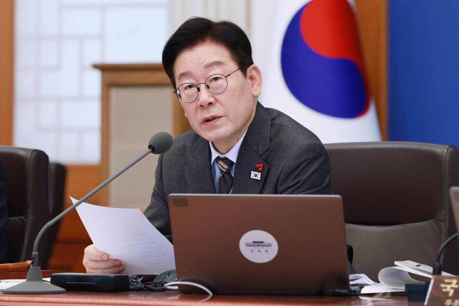 이재명 대통령이 20일 청와대에서 열린 국무회의에서 발언하고 있다. ⓒ News1