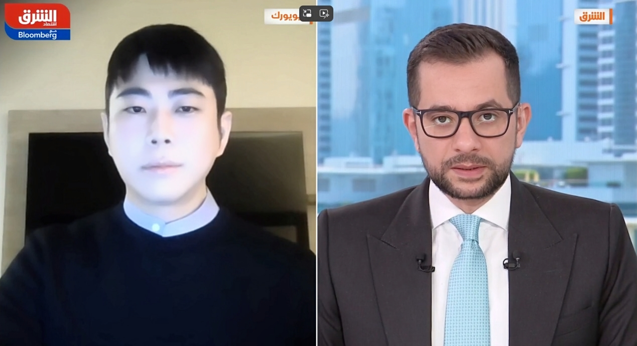 ‘블룸버그 아샤르크’ 방송 화면 캡쳐. 사진=EDENA 제공