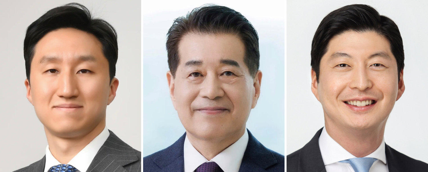 (왼쪽부터)정기선 HD현대 회장, 장인화 포스코그룹 회장, 허세홍 GS칼텍스 부회장.