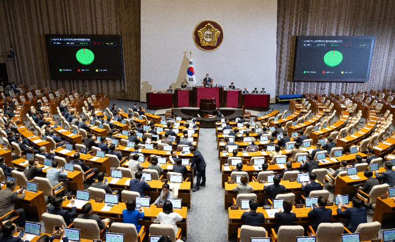 지난해 8월 국회에서 본회의에서 노동조합 및 노동관계조정법 일부개정법률안(대안)이 재석 186인, 찬성 183인, 반대 3인, 기권 0인으로 통과됐다. 뉴스1