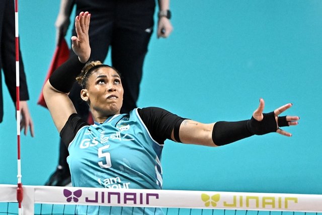 GS칼텍스 승리를 앞장선 실바. 한국배구연맹(KOVO) 제공