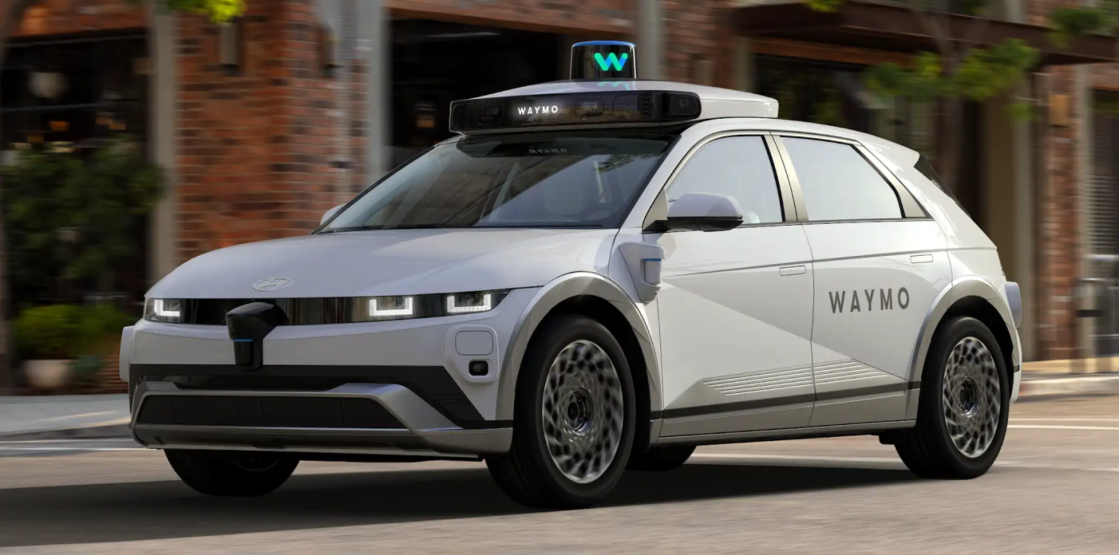 현대자동차의 ‘아이오닉 5’에 적용된 웨이모의 모습. 웨이모 제공