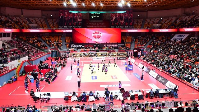 페퍼저축은행 안방 구장 광주 염주종합체육관. 한국배구연맹(KOVO) 제공