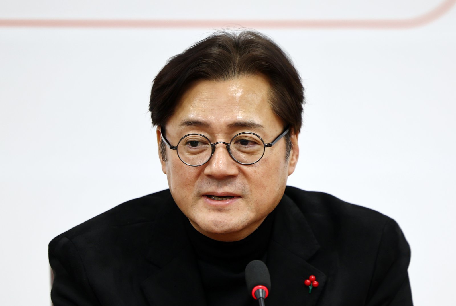 홍익표 대통령실 정무수석이 23일 오전 서울 여의도 국회에서 이준석 개혁신당 대표를 예방해 발언하고 있다. 2026.01.23. 뉴시스