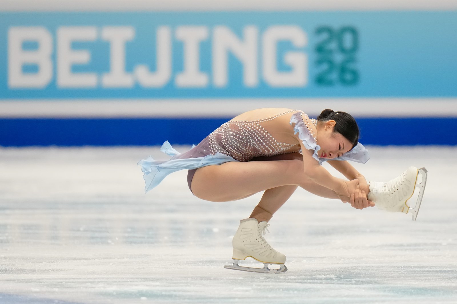 이해인이 22일(현지 시간) 중국 베이징에서 열린 2026 국제빙상경기연맹(ISU) 피겨 스케이팅 사대륙선수권대회 여자 싱글 쇼트프로그램 연기를 펼치고 있다. 이해인은 기술점수(TES) 34.38점, 예술점수(PCS) 32.68점으로 합계 67.06점을 받아 시즌 최고 점수로 6위를 기록했다. 2026.01.23 베이징=AP 뉴시스