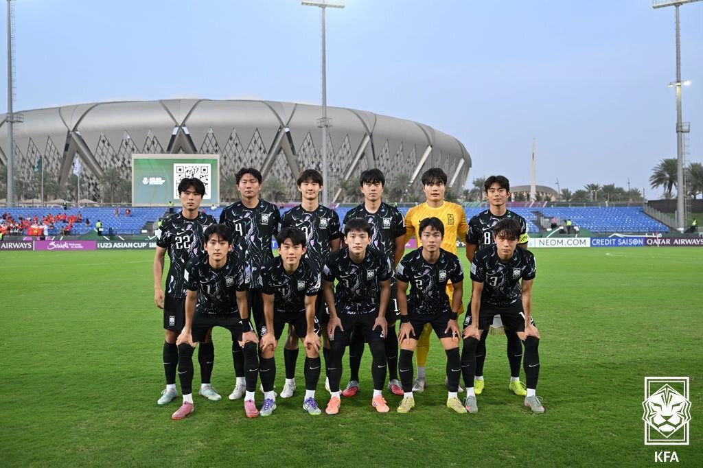 U23 아시안컵에 나선 U23 대표팀 선수단. 대한축구협회 제공