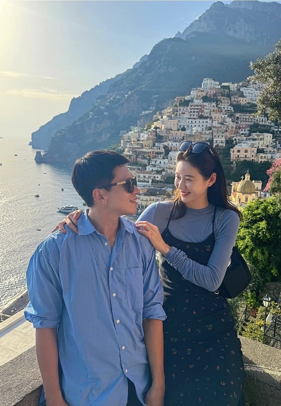 김국영과 멀리뛰기 국가대표 출신 김규나 부부는 올해 쌍둥이 아들의 부모가 된다. 김국영 제공