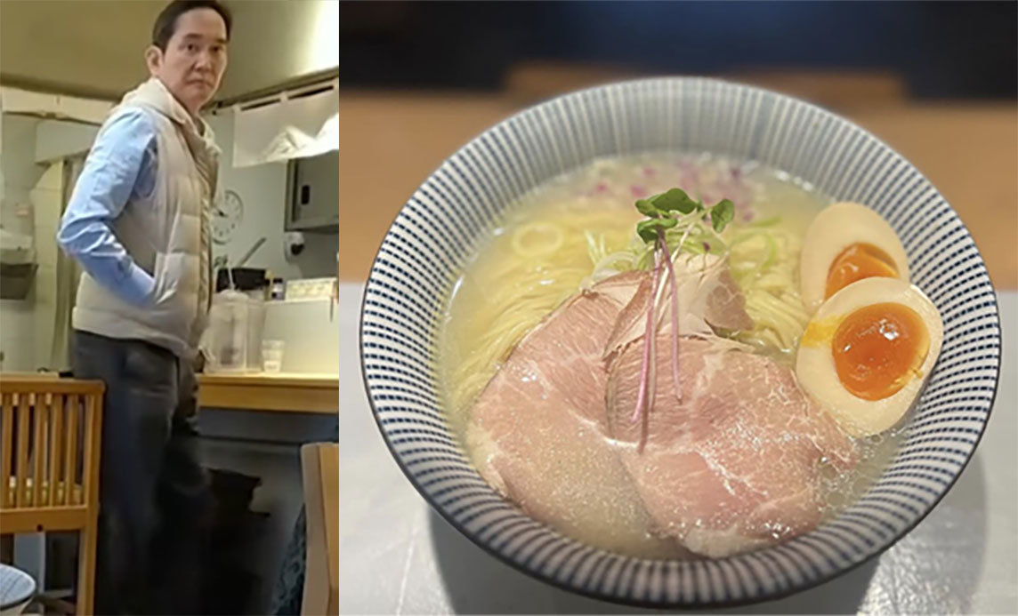 유튜브 채널 ‘포그민’ 영상 갈무리. 일본 라멘집 ‘카이다시멘 키타다’ 인스타그램 갈무리