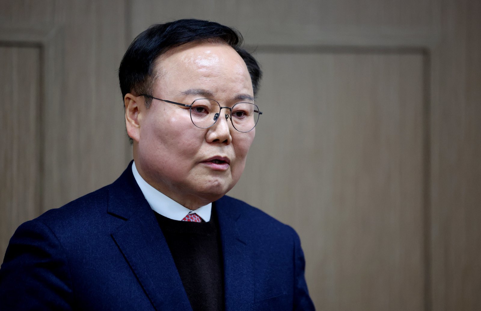 김재원 국민의힘 최고위원이 22일 대구 수성구 국민의힘 경북도당에서 열린 대구·경북 행정통합 관련 기자간담회에서 발언하고 있다. 2026.01.22. [대구=뉴시스]