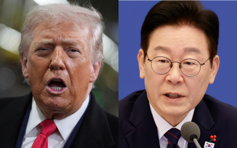 도널드 트럼프 대통령(왼쪽). 이재명 대통령. AP뉴시스