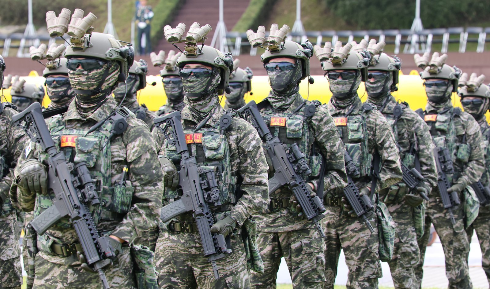 29일 충남 계룡대 연병장에서 열린 제77주년 국군의날 기념식 미디어데이 행사가 진행되고 있다. 2025.10.1 뉴스1