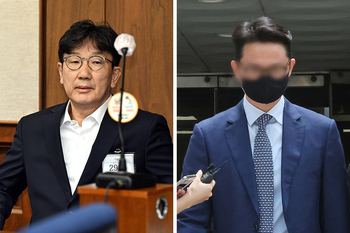 권성동 국민의힘 의원(왼쪽), 윤영호 전 통일교 세계본부장. 뉴스1