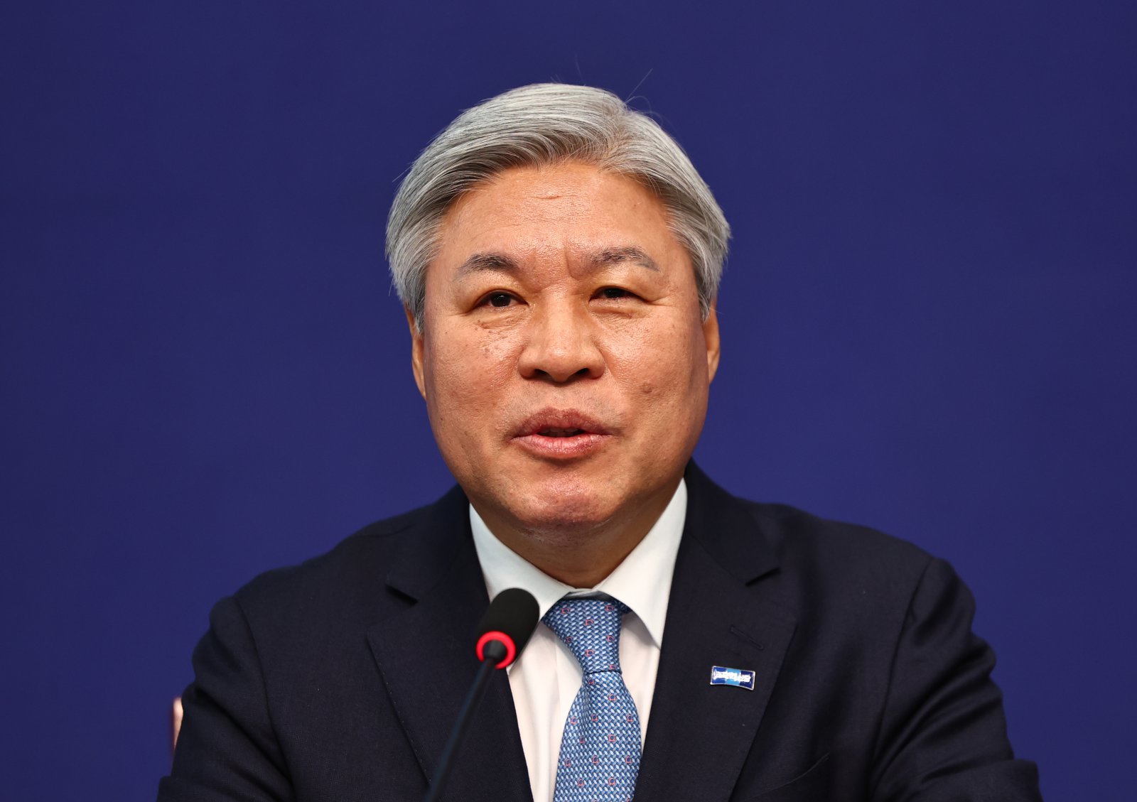 서왕진 조국혁신당 원내대표가 7일 오전 서울 여의도 국회에서 내란전담재판부설치법 등 현안 관련 기자간담회를 열고 발언하고 있다. 2025.12.07 뉴시스