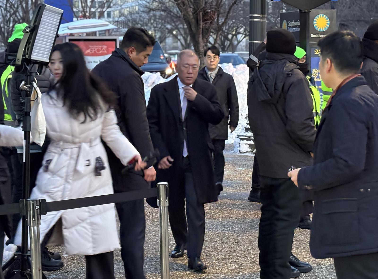 정의선 현대차그룹 회장이 28일(현지 시간) 미국 워싱턴DC 스미스소니언 국립아시아미술관에서 열린 ‘이건희 컬렉션 전시 기념 갈라 행사’에 참석하고 있다. 2026.01.29. 뉴시스