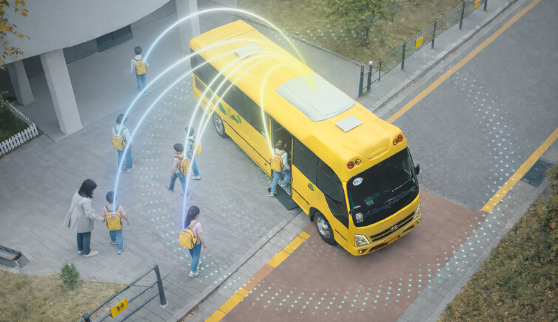 현대자동차그룹이 개발한 사각지대 감지 시스템 ‘비전 펄스’ 기술 개념 영상. 현대차그룹 제공