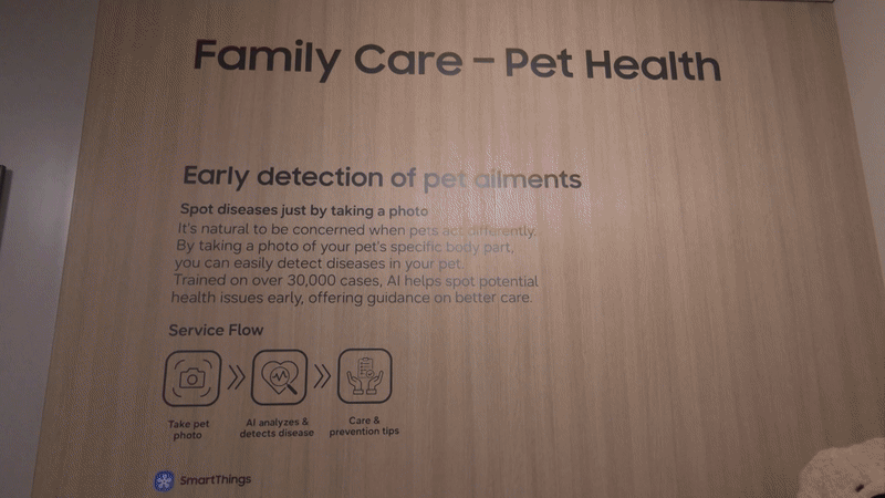 펫 헬스 체크 기능 시연.