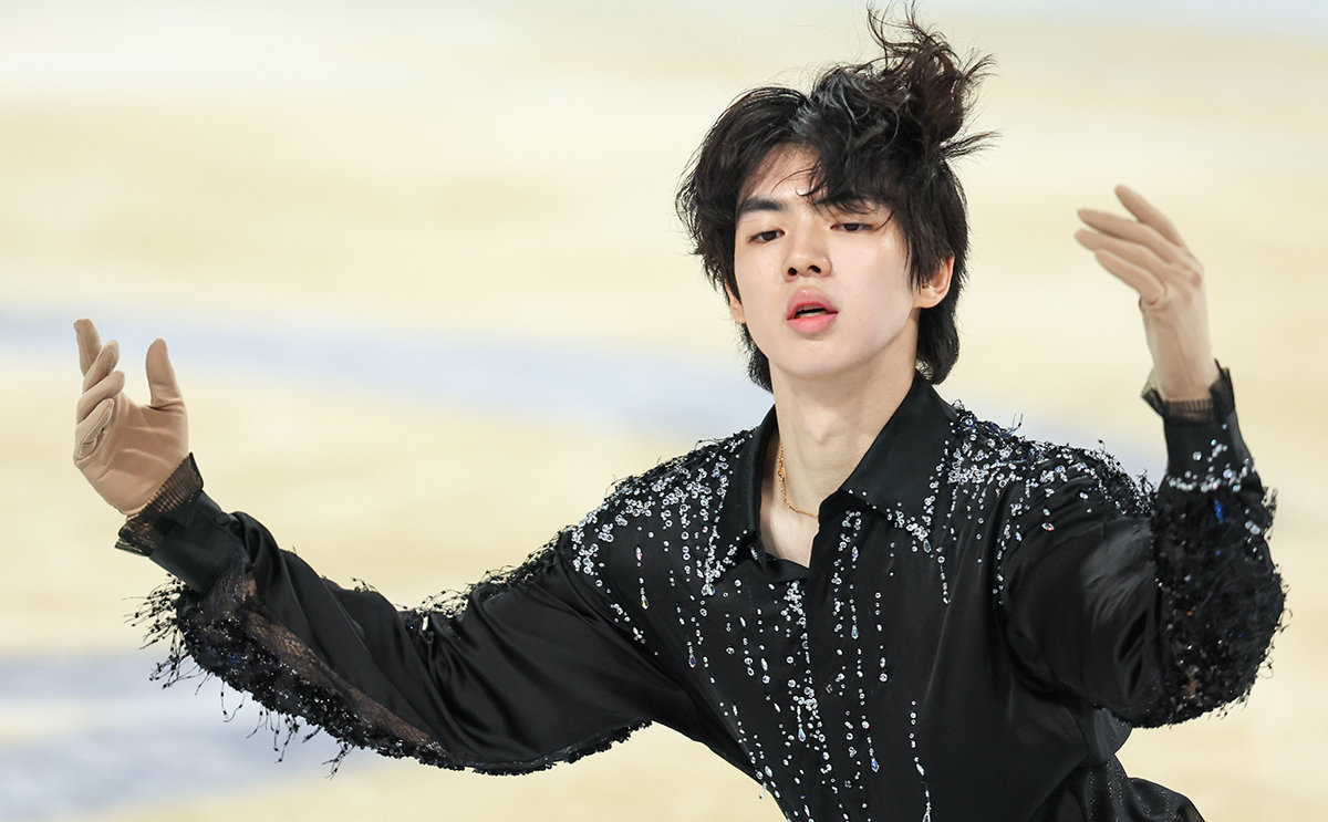 평창 올림픽 15위, 베이징 올림픽 5위에 이어 한국 남자 피겨 최초 올림픽 메달에 도전하는 차준환. 충칭=신화 뉴시스