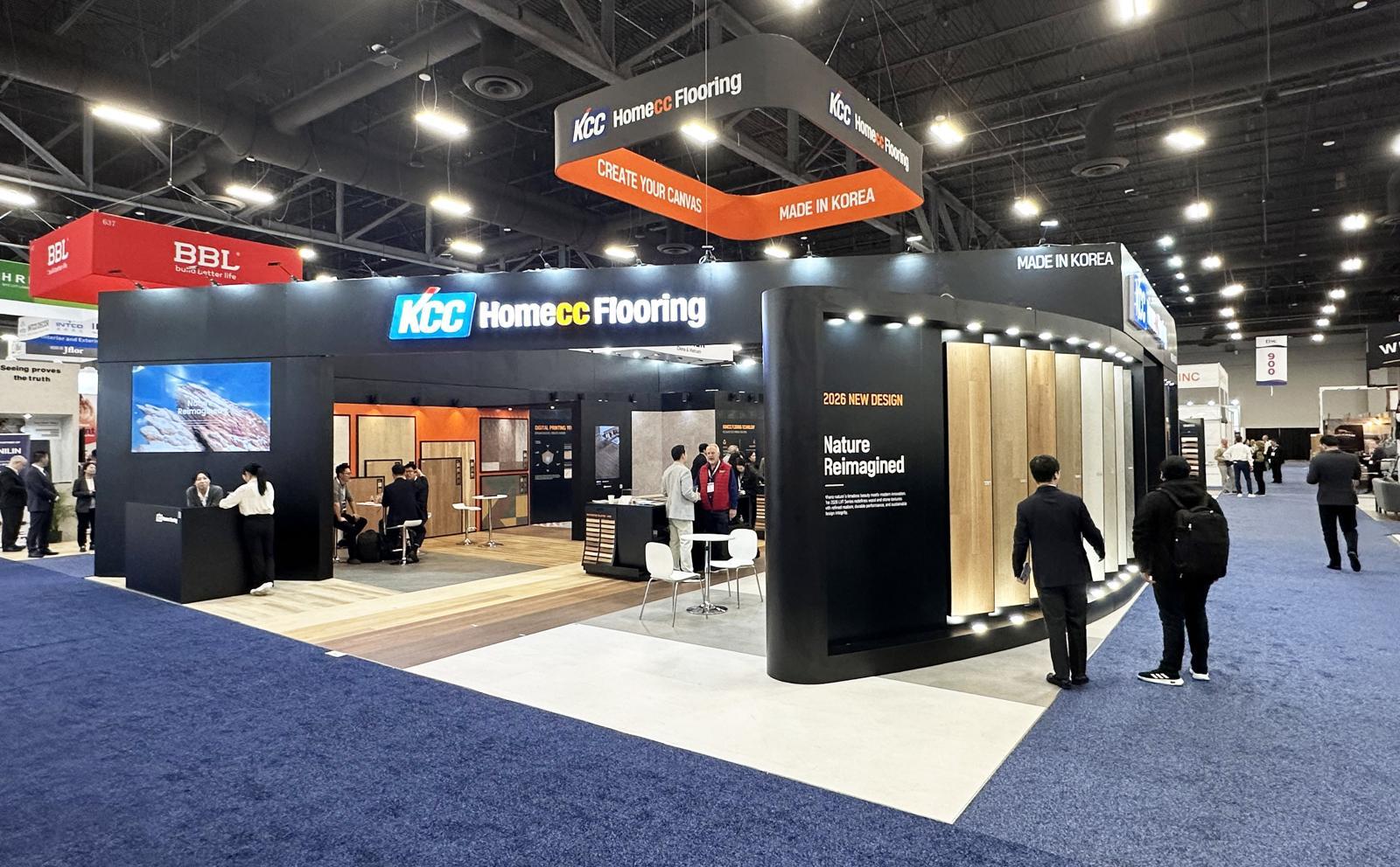 미국 라스베이거스에서 열린 ‘TISE 2026’ 전시회에 마련된 홈씨씨 부스 현장 사진