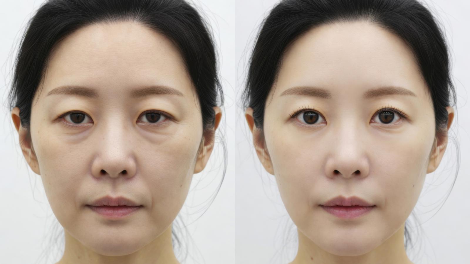 보톡스와 필러를 통한 ‘지형학적’ 구조 조정의 예. 패인 부위의 그림자를 지우는 것만으로도 전체적인 윤곽선이 부드러워지고 리프팅 효과가 나타난다. 대중이 느끼는 “사람이 달라 보인다”는 인상은 이 같은 미세한 명암의 차이에서 시작된다. 사진 = 게티이미지뱅크