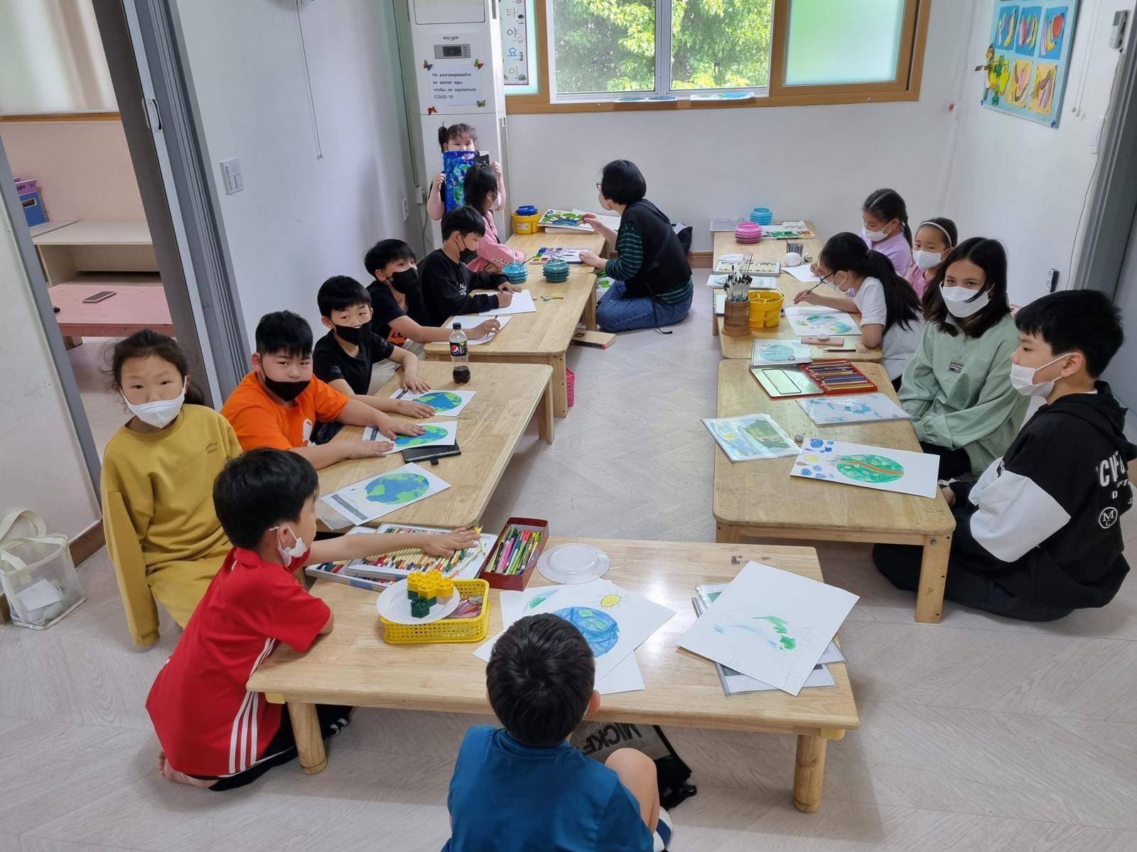 광주고려인마을의 조기적응 프로그램. 광주에 정착한 우크라이나 고려인 난민동포 자녀들을 대상으로 시행된다. 동아일보DB