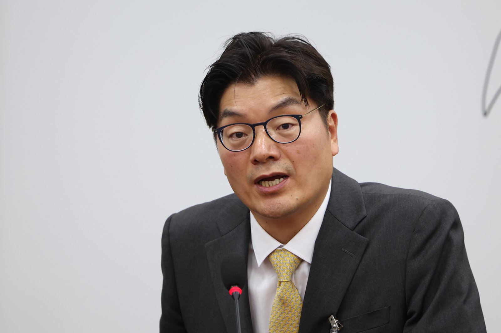 정종철 쿠팡CFS 대표가 15일 오후 서울 여의도 국회 기후에너지환경노동위원회에서 열린 노동부 등에 대한 국정감사에서 증인 출석해 답변하고 있다. 2025.10.15.[서울=뉴시스]