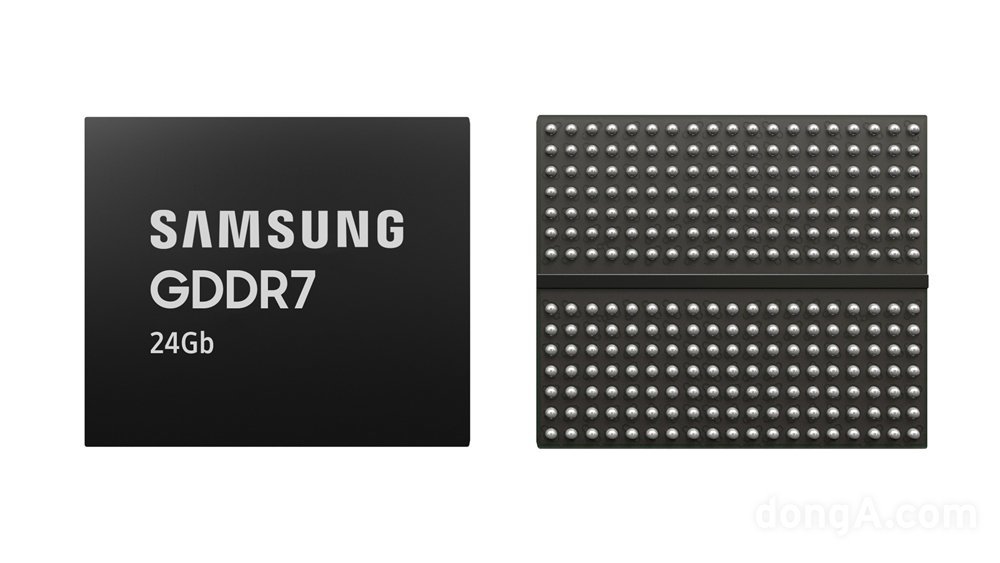 삼성전자가 업계 최초로 개발한 ‘24Gb GDDR7 D램’