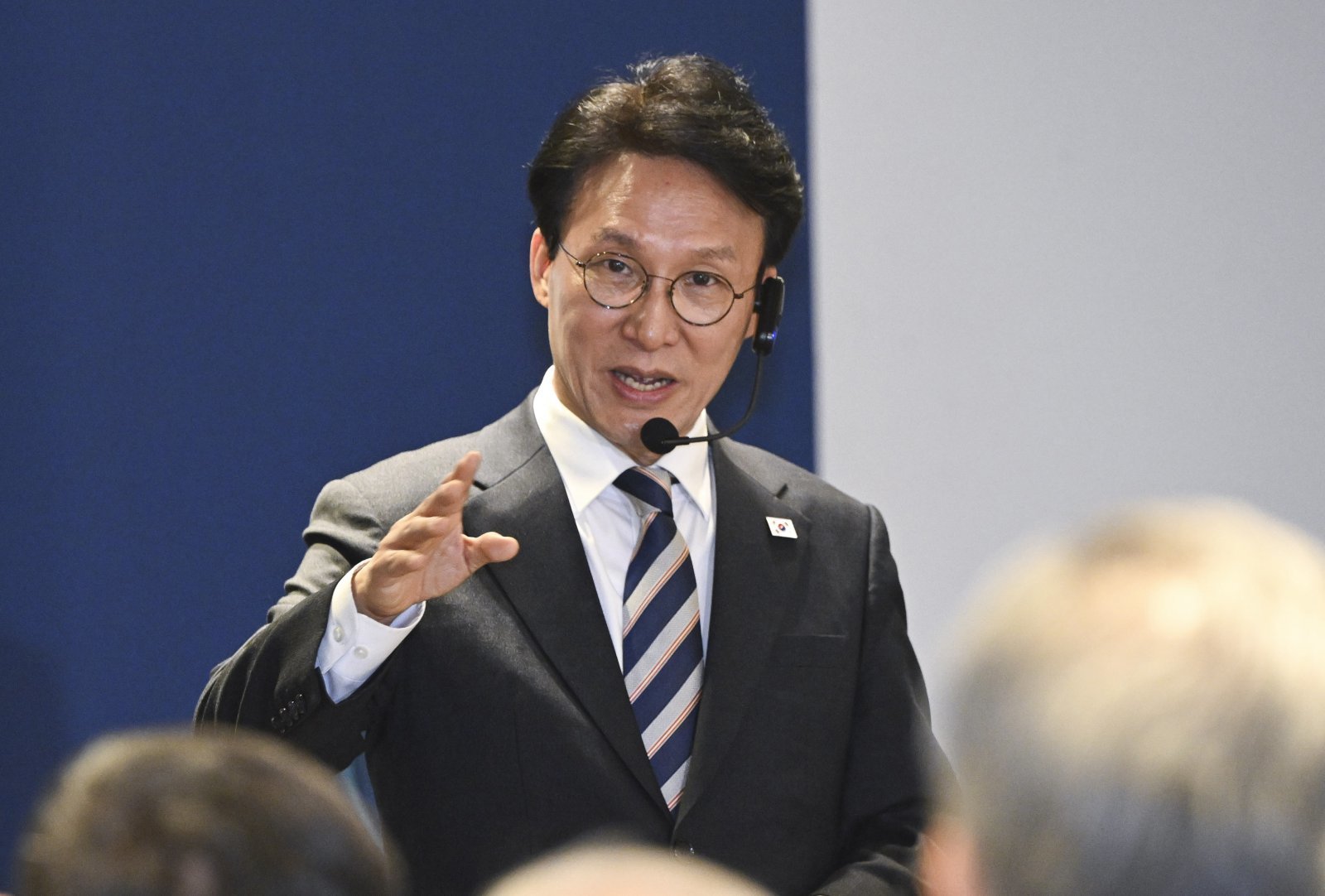 김민석 국무총리가 3일 서울 중구 달개비에서 열린 K-국정설명회에서 국정 성과를 설명하고 있다. (공동취재) 2026.2.3/뉴스1