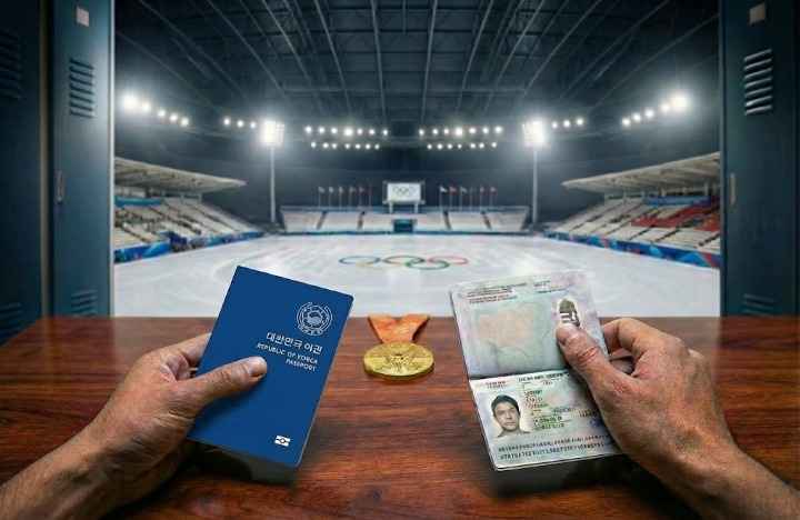 생성형 인공지능(AI) ‘제미나이’가 그린 ‘국적 변경을 고민 중인 올림피언’