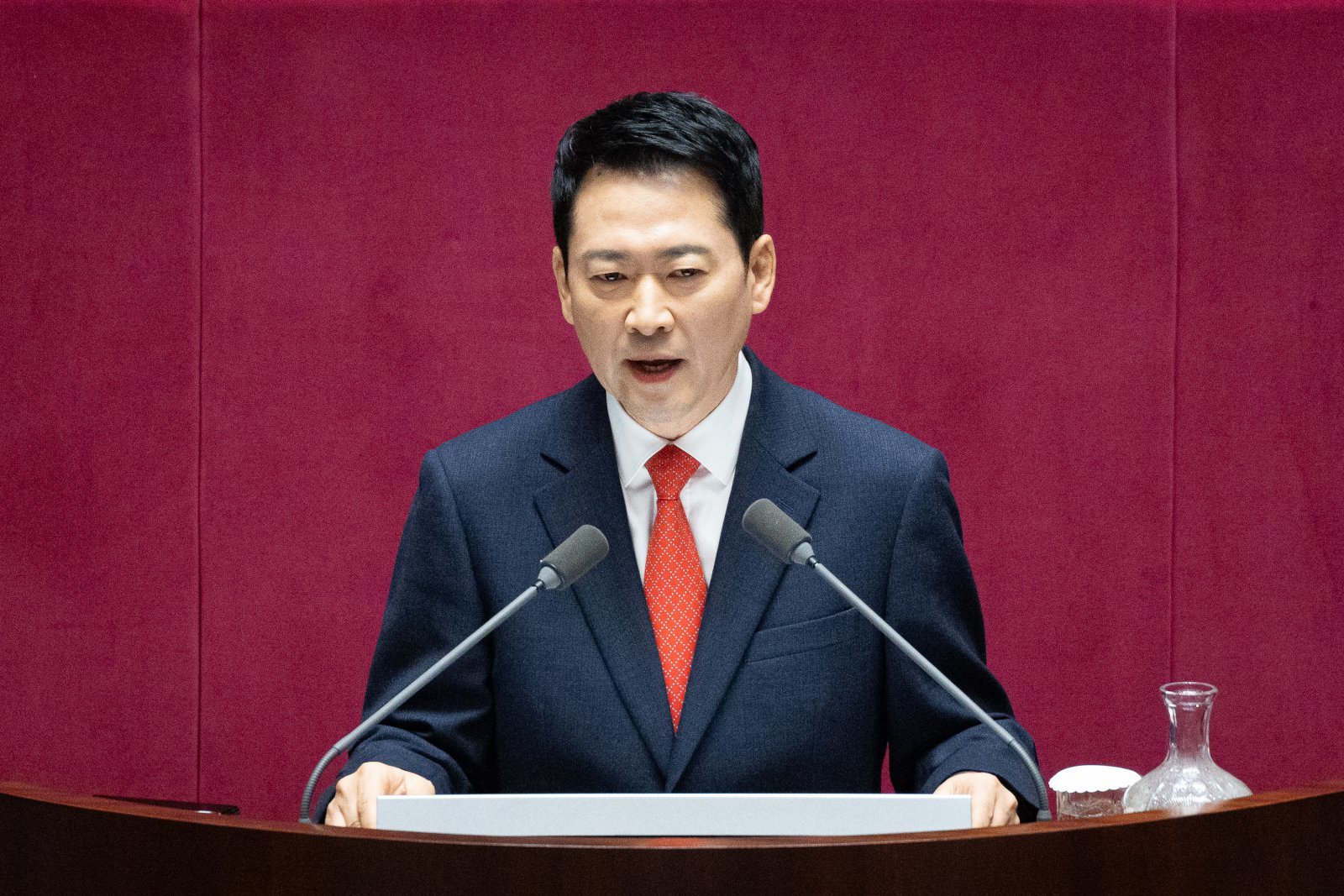 장동혁 국민의힘 대표가 4일 서울 여의도 국회에서 열린 제432회 국회(임시회) 제3차 본회의에서 국정에 관한 교섭단체 대표연설을 하고 있다. ⓒ News1