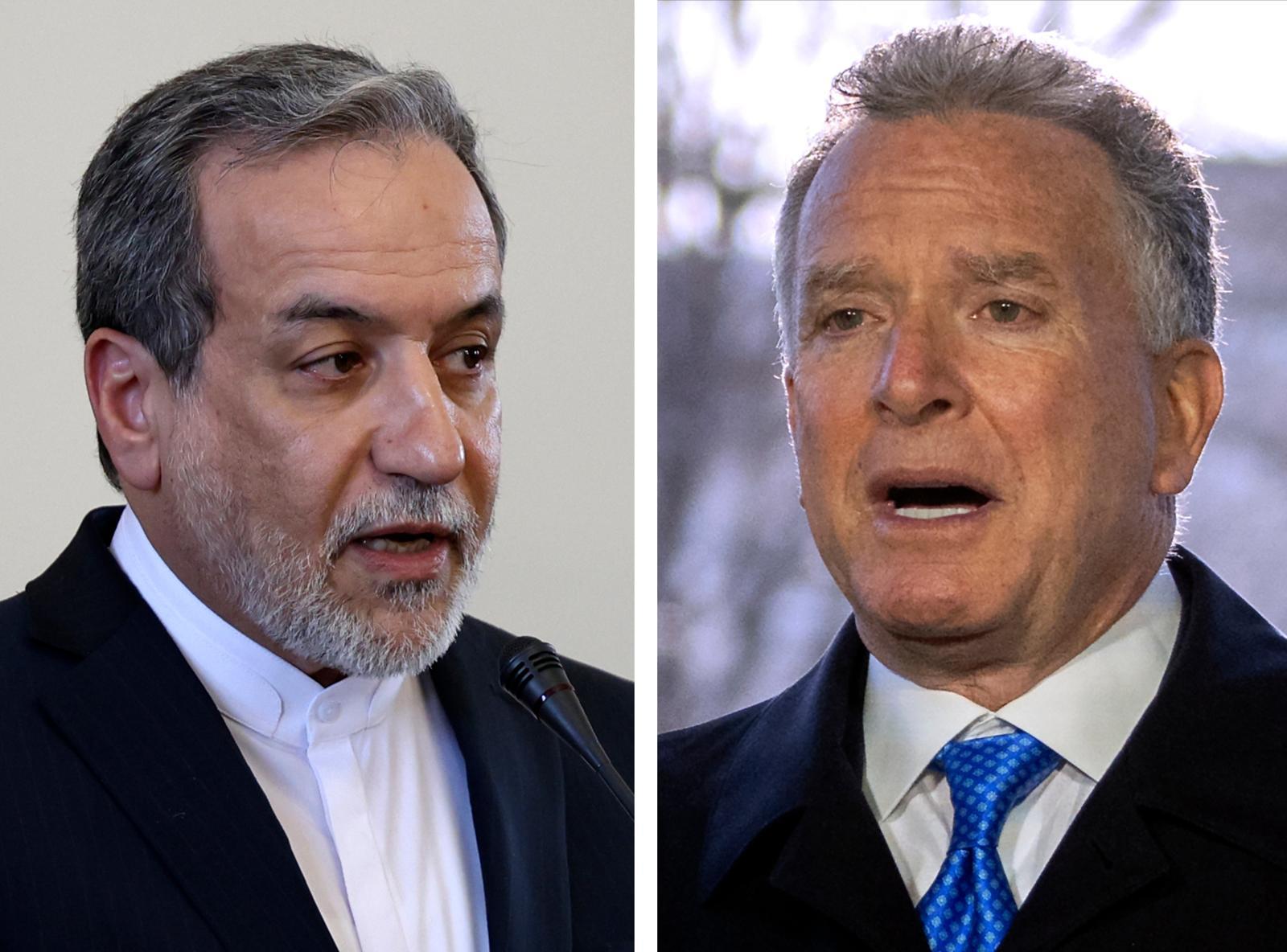 이란 핵 문제 등에 관한 협상 개시에 합의한 도널드 트럼프 미국 행정부와 이란 정부가 긴장 상태를 이어가고 있다. 사진은 양국 협상 대표인 스티브 위트코프 미국 중동특사(오른쪽)와 아바스 아라그치 이란 외무장관. (사진=뉴시스DB)