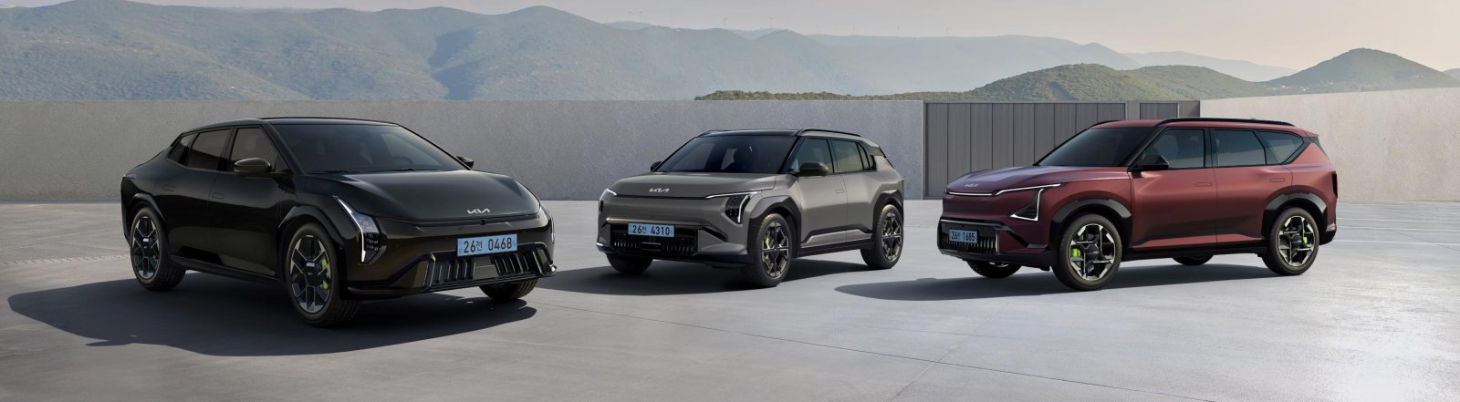 왼쪽부터 EV4 GT·EV3 GT·EV5 GT 외관 모습. 기아 제공