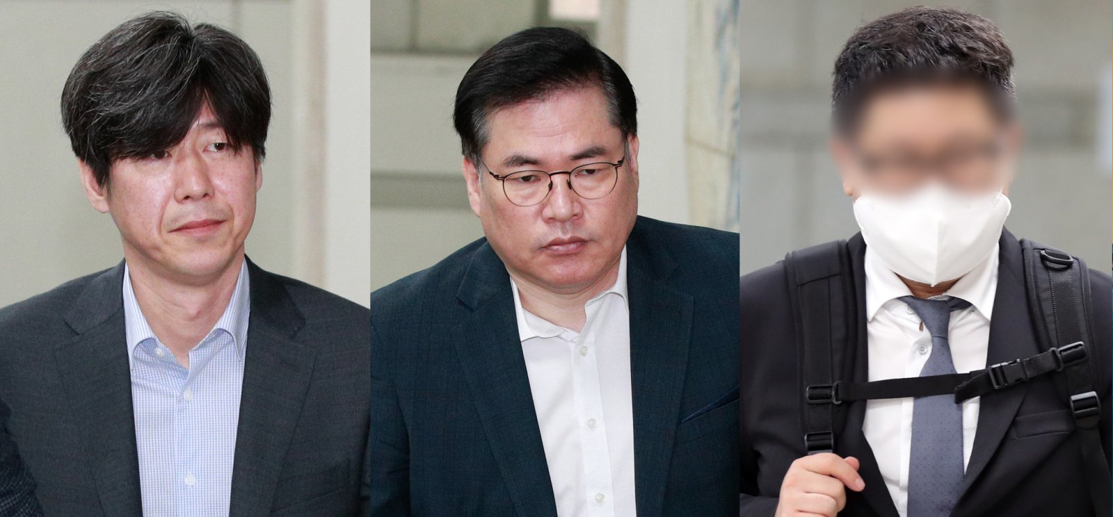 남욱 변호사(왼쪽부터), 유동규 전 성남도시개발공사 사장 직무대리, 정영학 회계사. 뉴스1