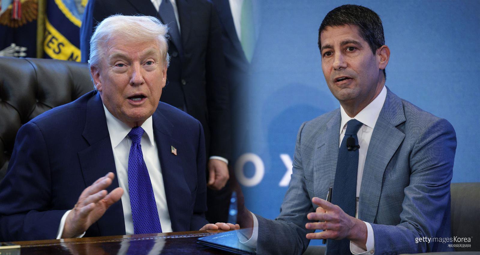 도널드 트럼프 미국 대통령(왼쪽)과 케빈 워시 전 연방준비제도(Fed) 이사. 트럼프 대통령은 워시를 차기 연준 의장 후보로 지명하며 금리 정책에 대한 입장을 공개적으로 언급했다. 게티이미지